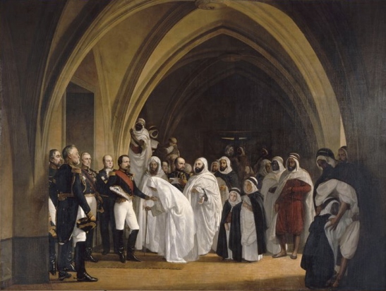 Napoleon lll receives the Arab-,muslim hero, Emir Abdelkader